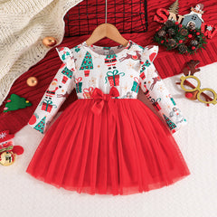 Christmas Party Dress - Red, 9-12 Months