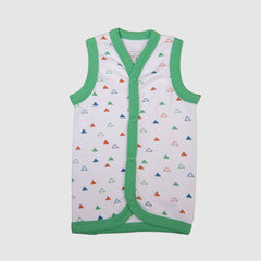 Green Dinosaur Sleeveless Baby Vest Set - Green / Newbron