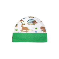 Baby Cap Little Dino Pattern Adorable Cotton Comfortable Infant Accessory - Green / Newborn