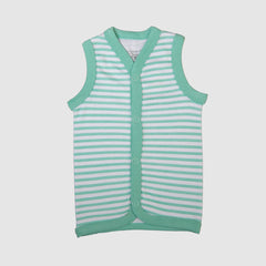 Green Star Sleeveless Baby Vest Set - Green / Newbron