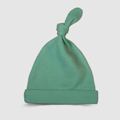Green Knotted Baby Hat - Green / Newborn
