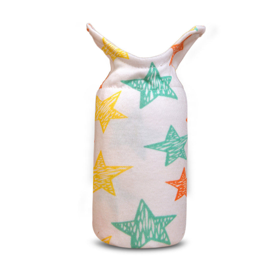 Star Pattern Bottle Holder - White, 0-3 Months