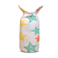 Star Pattern Bottle Holder - White, 0-3 Months