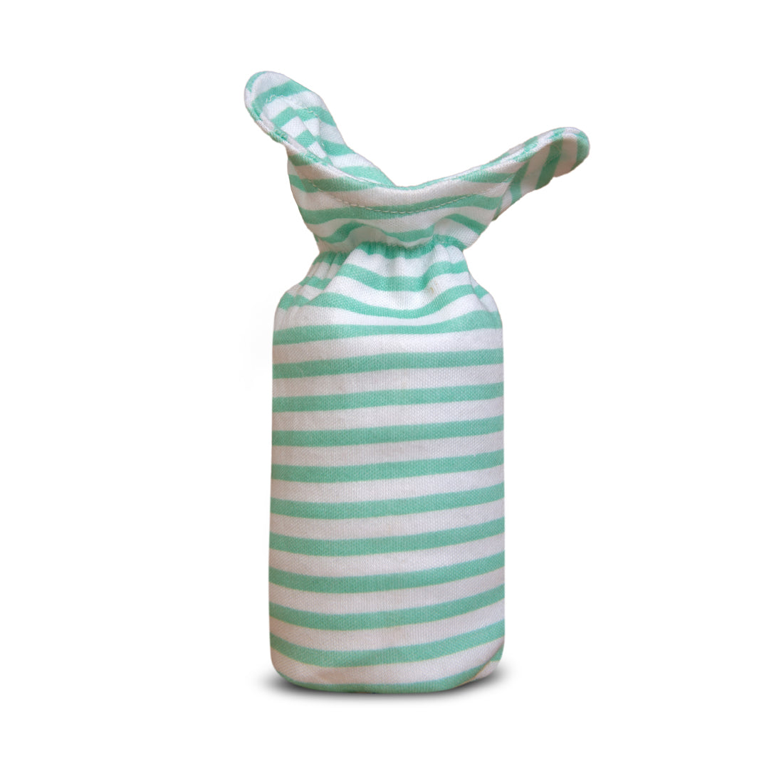Mint Stripe Bottle Holder - Light Green / Newborn
