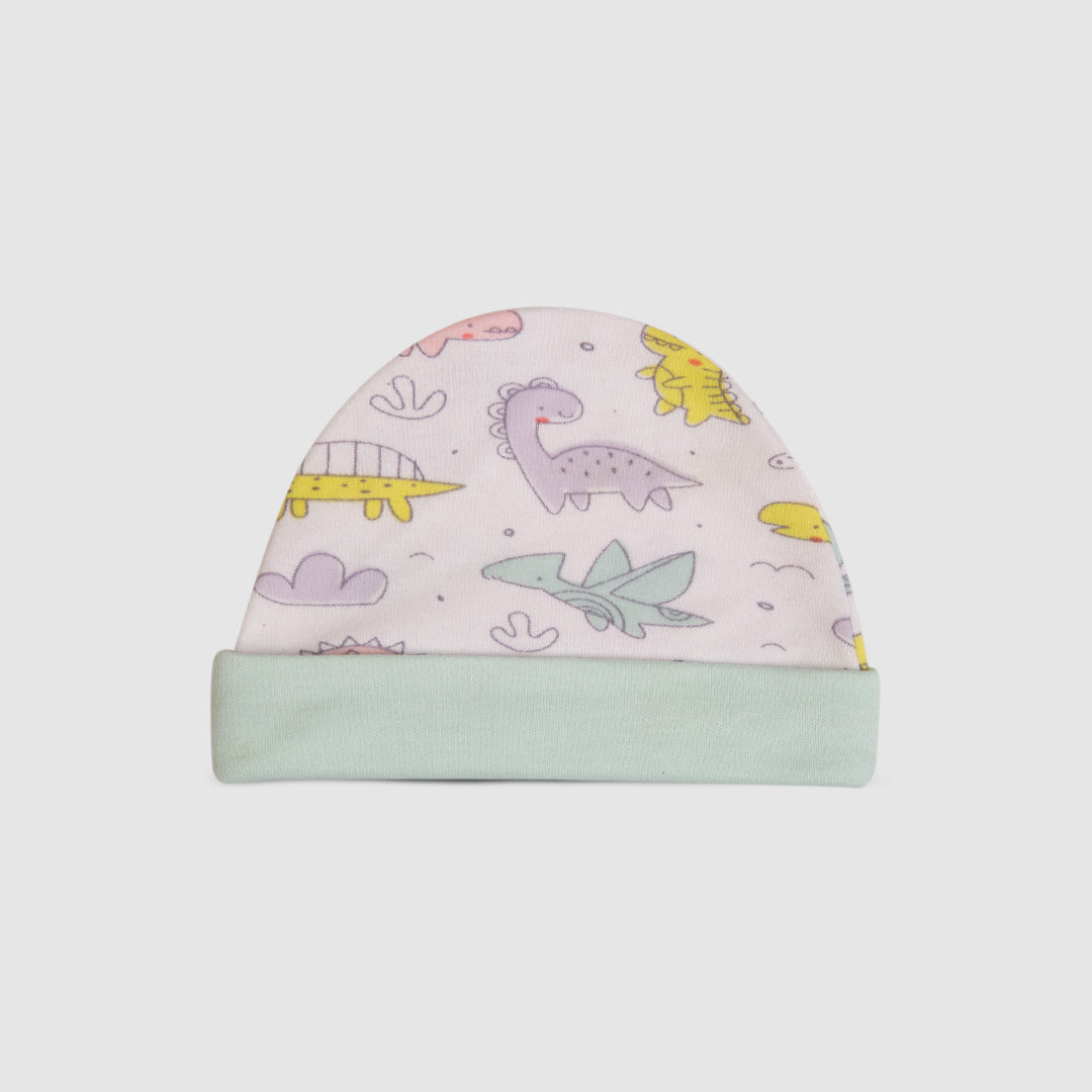 Baby Cap Little Dino Pattern Adorable Cotton Comfortable Infant Accessory   Variation 3 - Blue / Newborn
