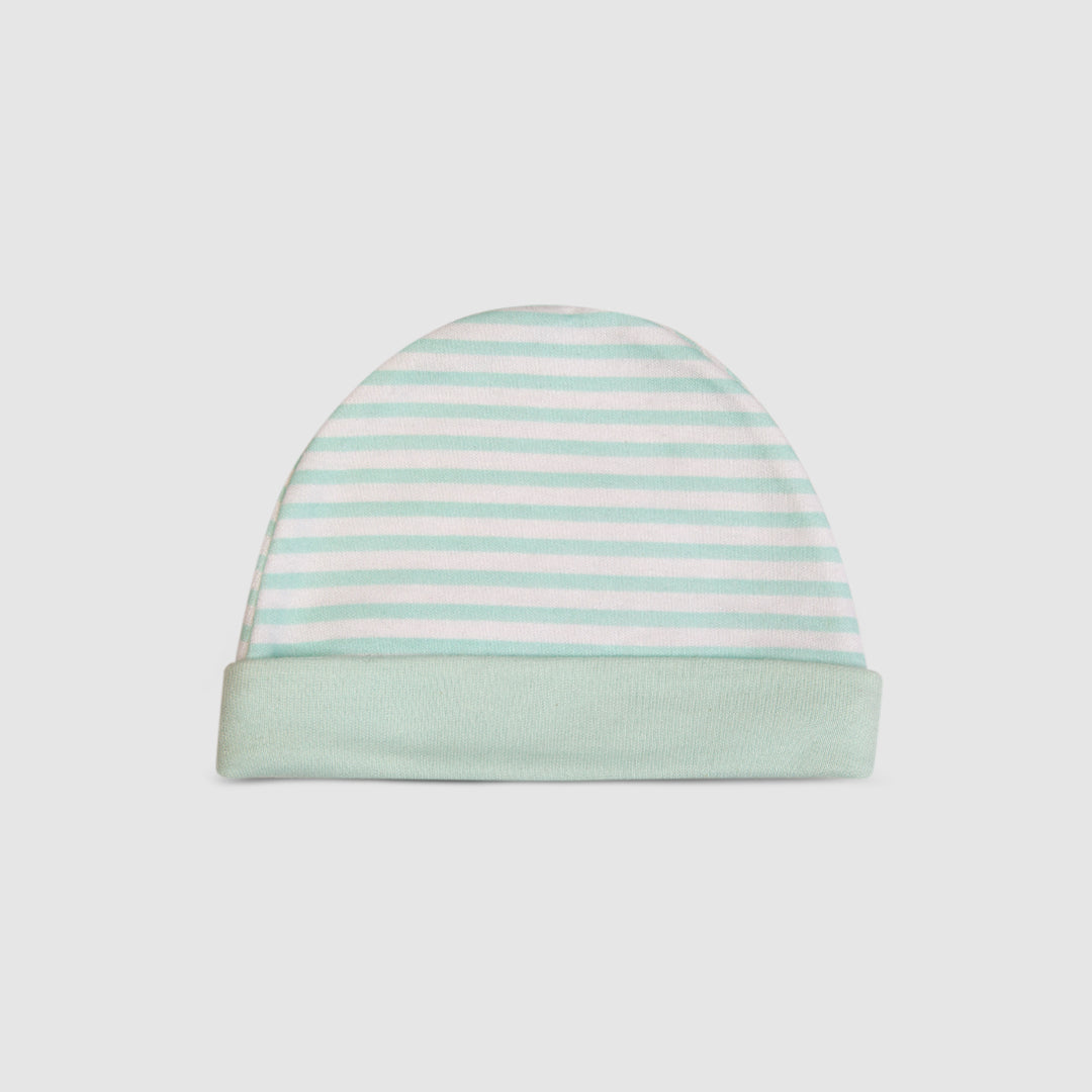 Baby Cap Striped Cotton Soft Comfortable Newborn Infant Clothing Accessory   Variation 1 - Blue / Newborn