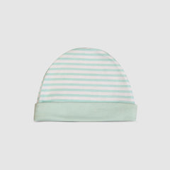 Baby Cap Striped Cotton Soft Comfortable Newborn Infant Clothing Accessory   Variation 1 - Blue / Newborn