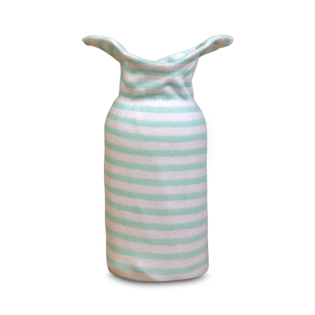 Mint Green Striped Bottle Holder - Light Green / Newborn