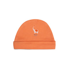 Baby Cap Dream Big Motivational Print Soft Comfortable Cotton Infant Accessory   Variation 1 - Orange / Newborn