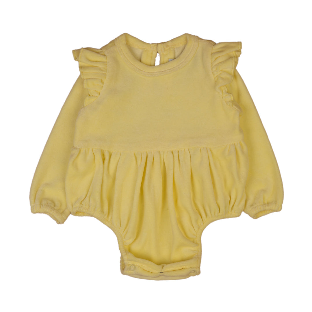 Yellow Ruffled Baby Bodysuit - Yellow, 6-12 Months
