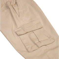 Neutral Beige Cargo Pants - Beige / 5-6 Years