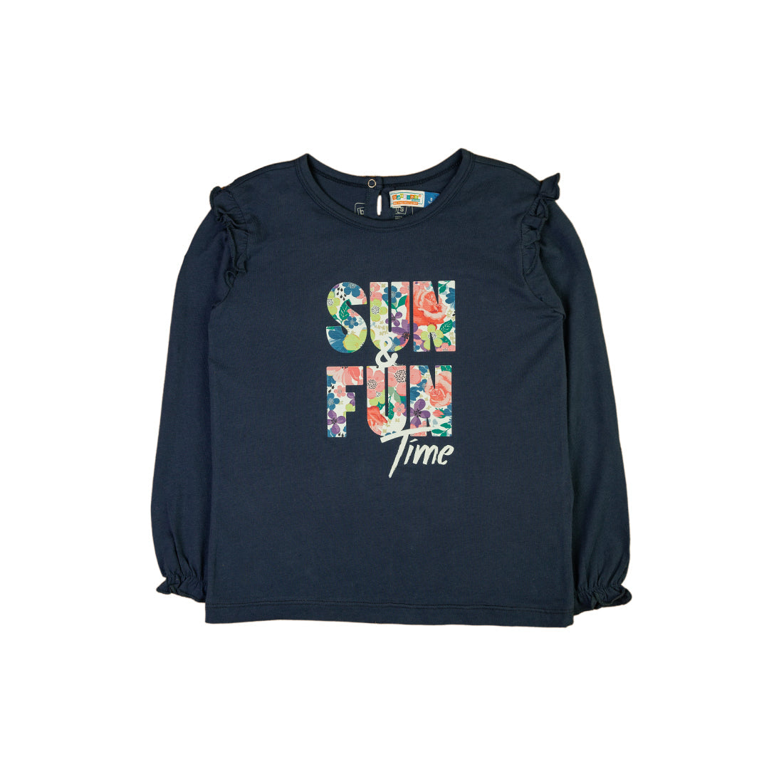 Navy Blue 'Sun & Fun Time' Shirt - Navy / 2-3 Years