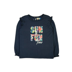 Navy Blue 'Sun & Fun Time' Shirt - Navy / 7-8 Years