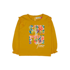Mustard Yellow 'Sun & Fun Time' Shirt - Yellow Green / 5-6 Years