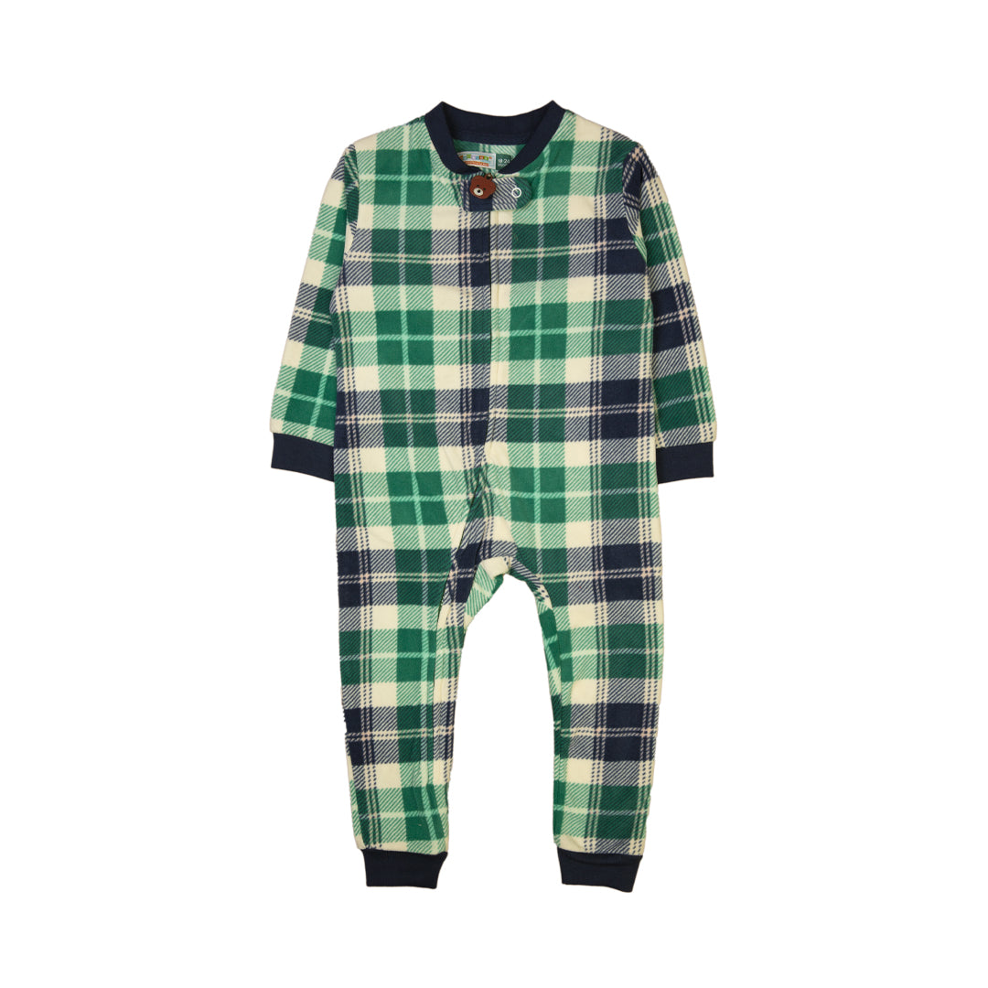 Green Plaid Baby Onesie - Green / 18-24 Months