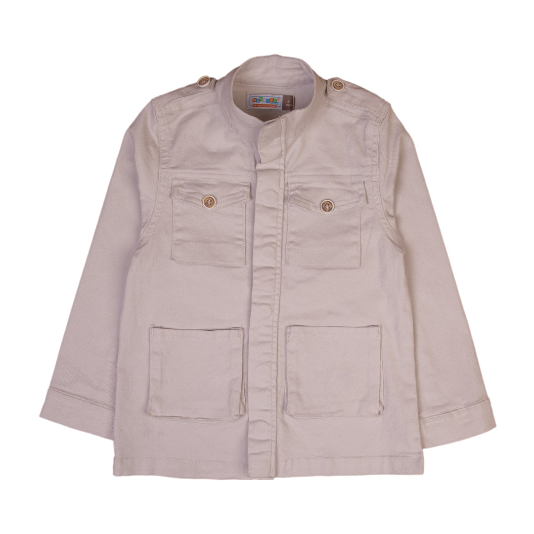 Kids Utility Jacket - Navy Blue Striped - Navy / 2-3 Years