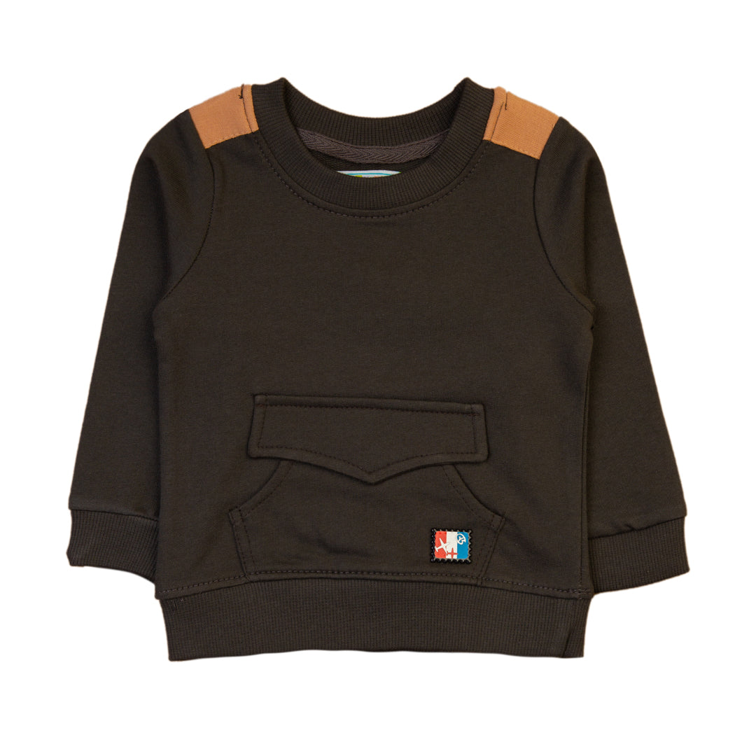 Olive Green Baby Sweatshirt - Olive Drab / 3-6 Months