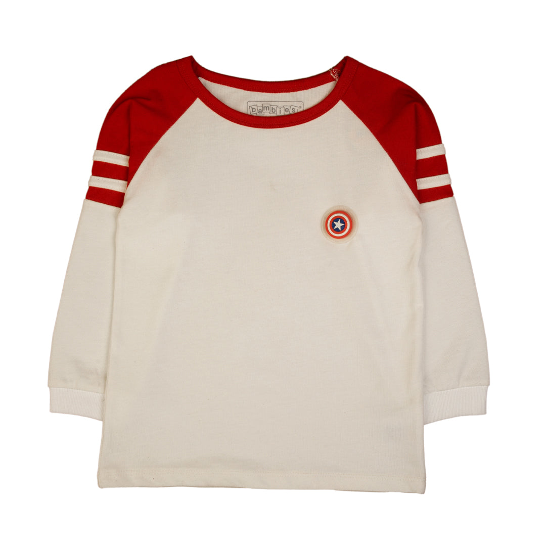 White and Red Striped Star Shirt - White, 6-7 Years