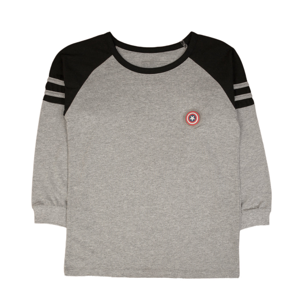Grey and Black Striped Star Shirt - Grey / 4-5 Years