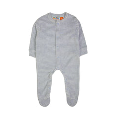 Light Blue Striped Baby Onesie - Light Blue / 3-6 Months