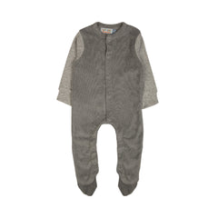 Grey Baby Onesie with Light Grey Sleeves - Grey / 0-3 Months
