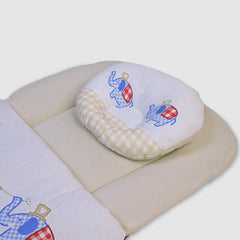Soft Infant Bedding Set with Elephant Design - Beige, 0-3 Months