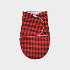 Red Plaid Baby Wrap - Red, 0-3 Months