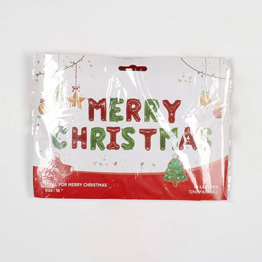Merry Christmas Foil Balloons set - Multi, One Size