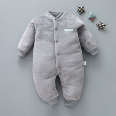 Fuzzy Warmth Romper - Grey, 2-3 Years