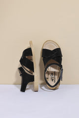 Girl's Letter Print Sandals - Black, EU: 32