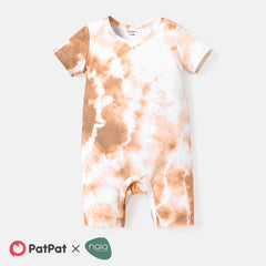 Baby Boy Short-sleeve Print Naia™ Romper - Brown, 3-6 Months
