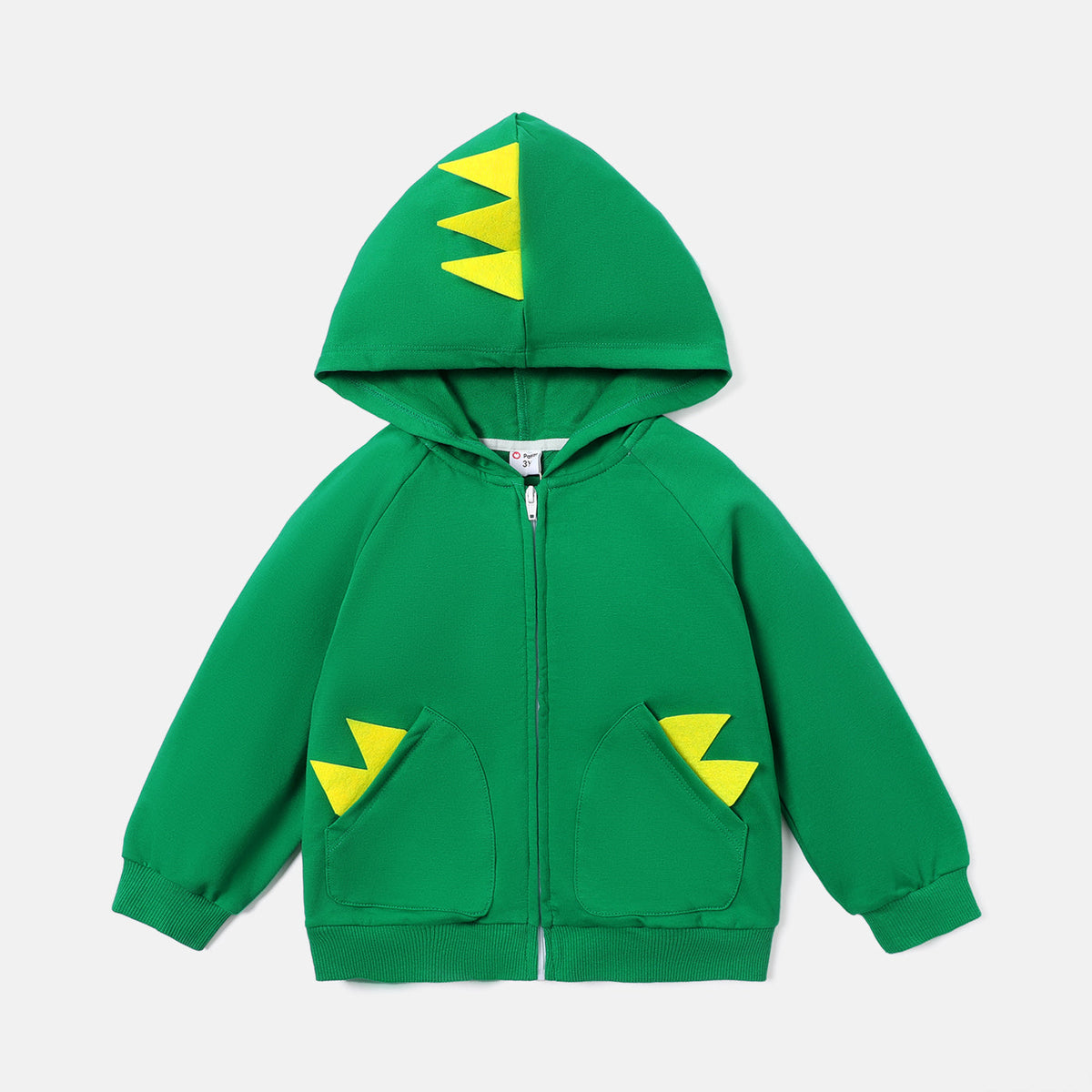 Toddler Girl/Boy Spike Design Cotton Hooded Jacket - Dark Green, 4-5 Years