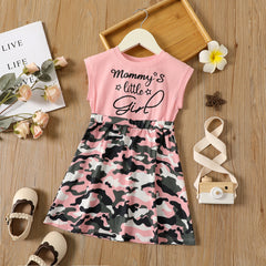 Toddler Girl Naia Letter Camouflage Print Sleeveless Dress - Pink, 1-2 Years