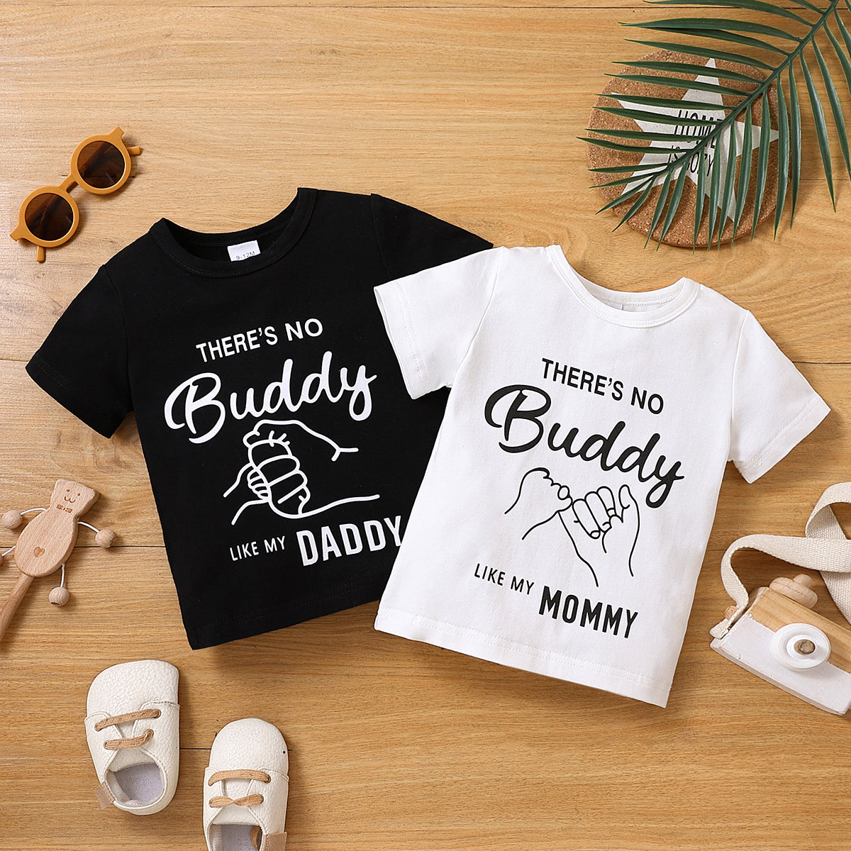 Baby Boy 95% Cotton Letter Print Tee - White, 12-18 Months