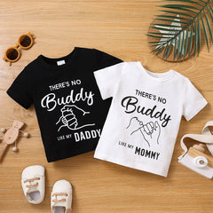 Baby Boy 95% Cotton Letter Print Tee - White, 18-24 Months