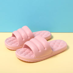 Mute EVA Sofa Slides Women Thick Sole Soft Indoor Slippers Women Anti-slip Sandals Men Summer Platform Women Shoes Bath - Green, EU: 5