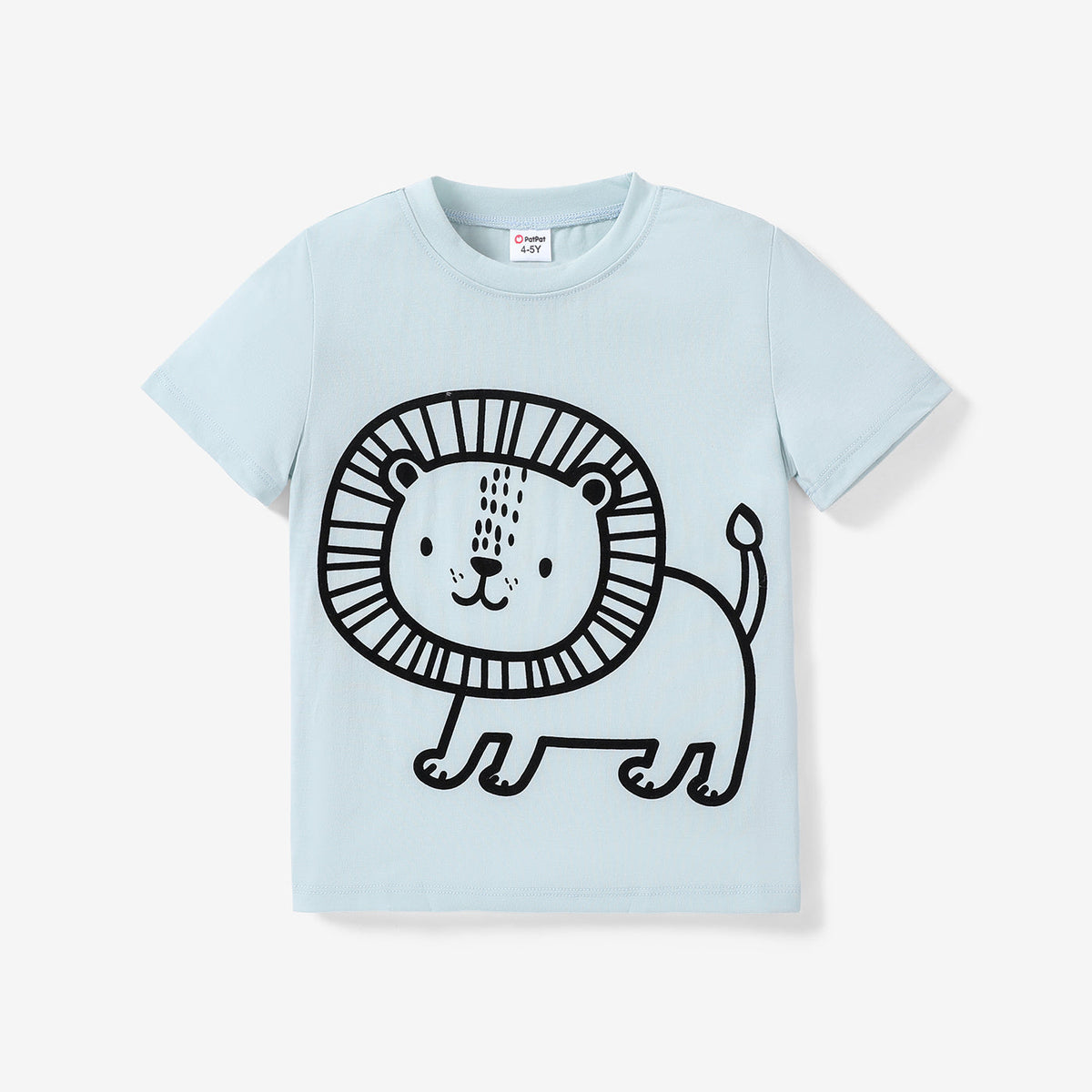 Toddler Boy Animal Print Short-sleeve Tee - White Smoke, 4-5 Years