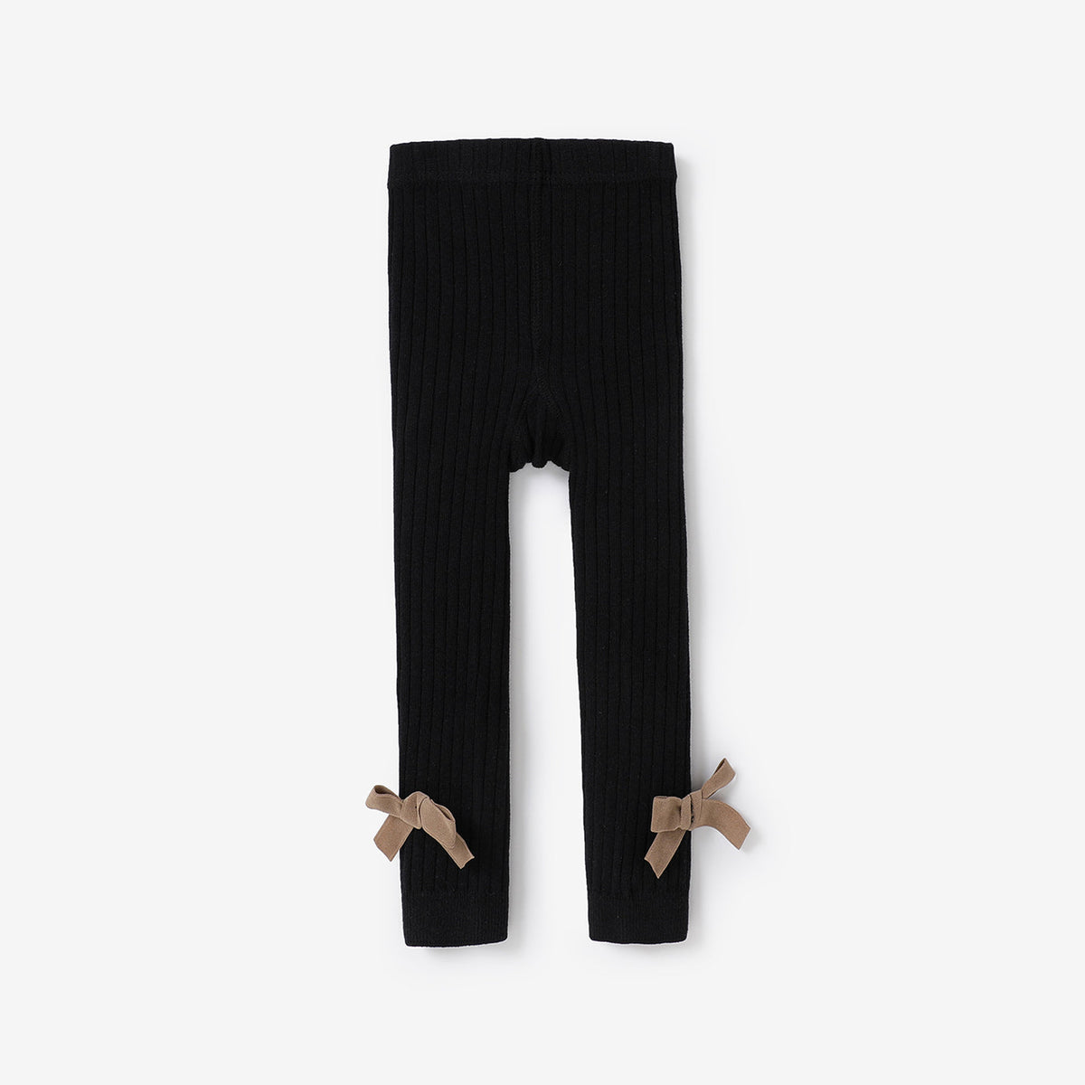 Baby / Toddler Girl Solid Knitted Bowknot Casual Leggings - White, 2-3 Years