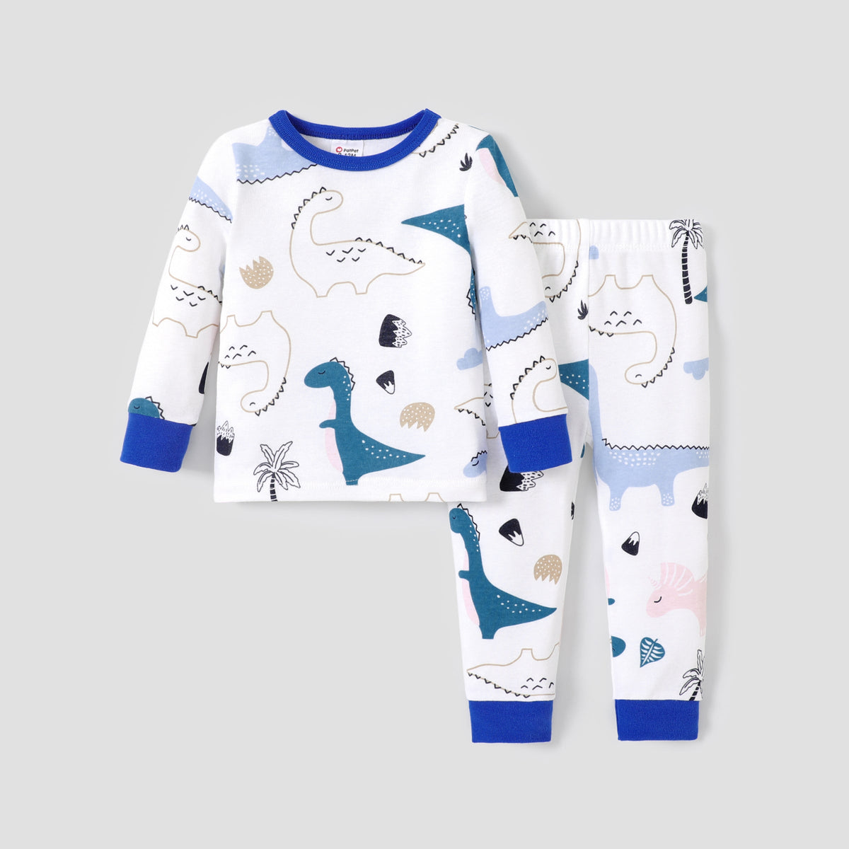 Dinosaur Print Baby Pajamas - Pack of 3 - Green / Newbron