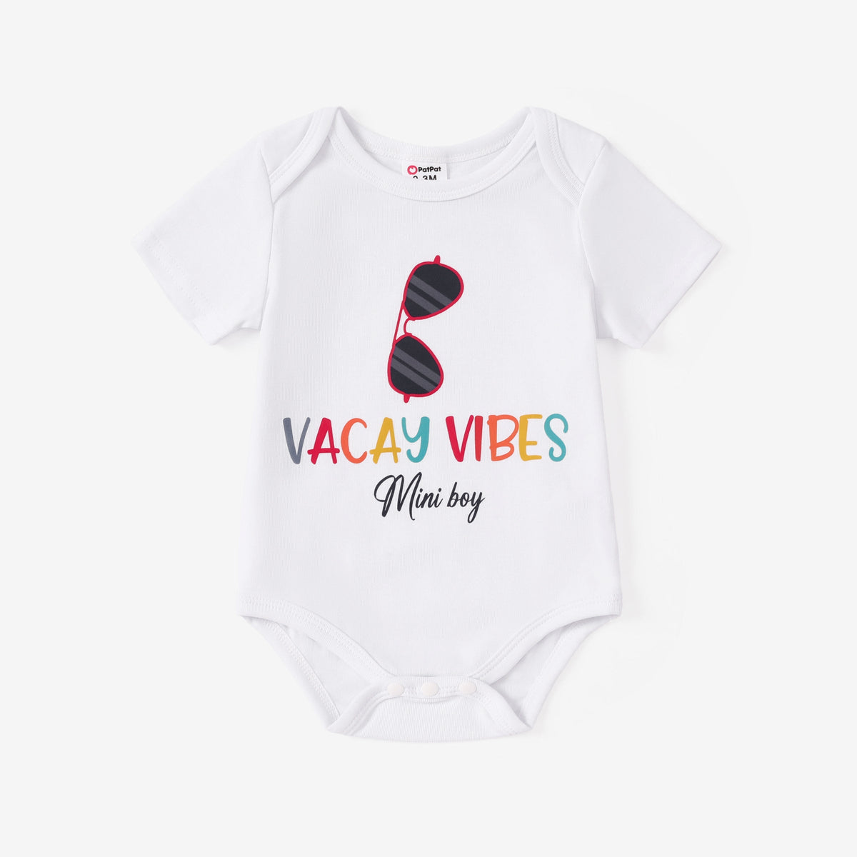 Baby Boy/Girl Letter Print Romper - White, 12-18 Months