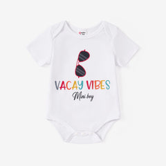 Baby Boy/Girl Letter Print Romper - White, 12-18 Months