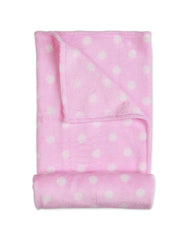 BLANKET FLEECE PINK POLKA - New Born