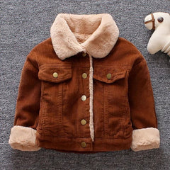 Baby Kids Boys Jackets Spring Korean Casual Coats For Kids Outwear Fleece Cotton Children Lapel Jackets - Yellow, 4-5 Years