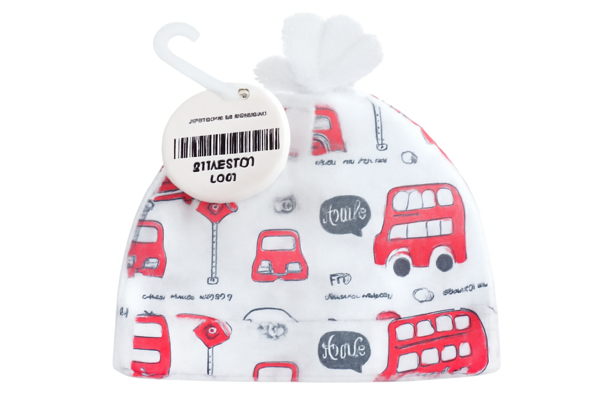 Cap Knotted Red Double Decker - New Born