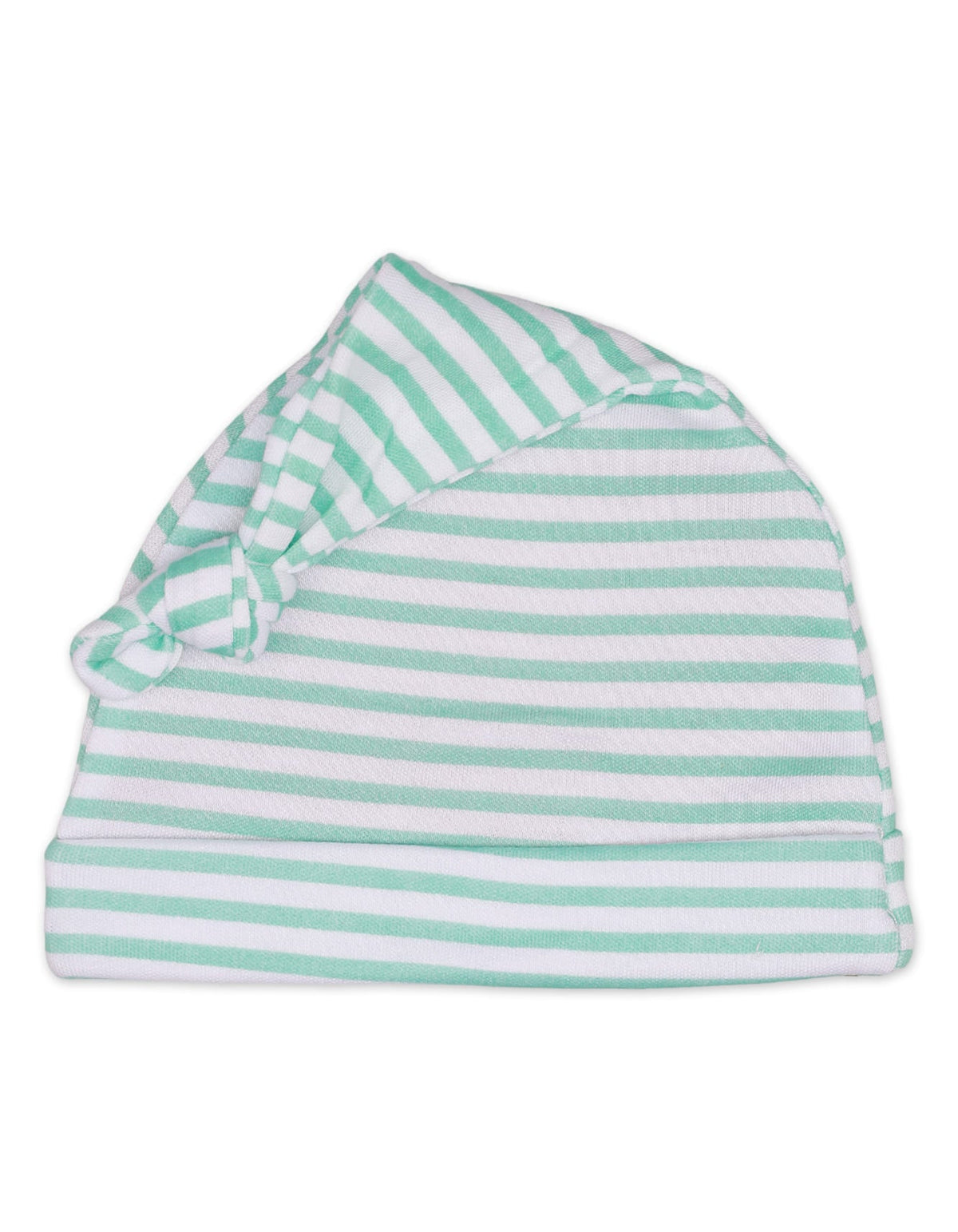 Cap Knotted Ferozi Stripes - white, Newborn