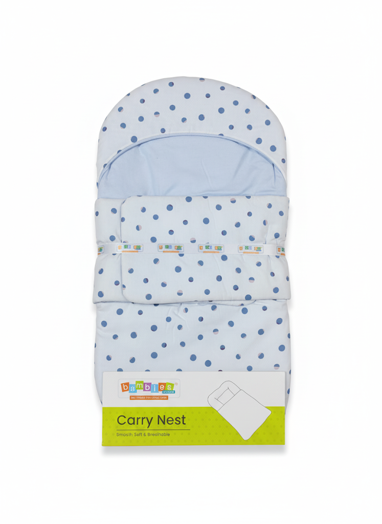 Carry Nest Fancy  Blue Polka - New Born