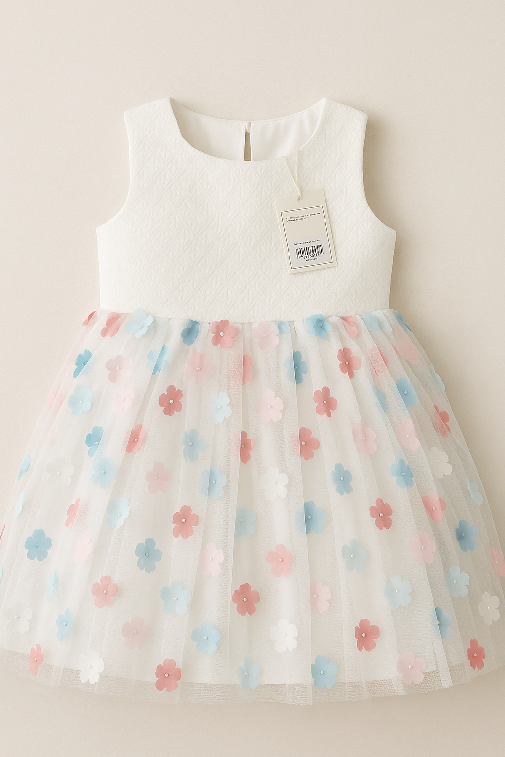 Frock Bow Style Multi Flower Toddler - Multicolor, 4 Years