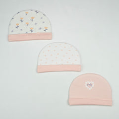CAP L PK 3 LT PINK BLOSSOM - New Born
