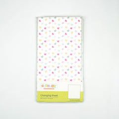 CHANGING SHEET RUBBER HEARTS LARGE - New Born