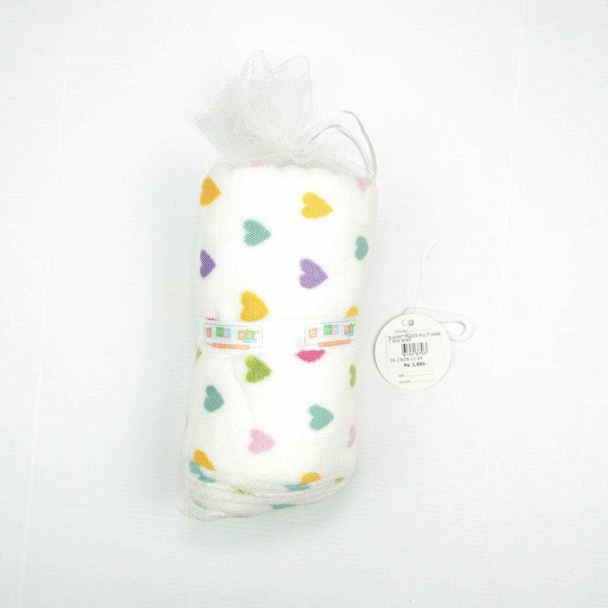 BLANKET FLEECE MULTI HEART - New Born